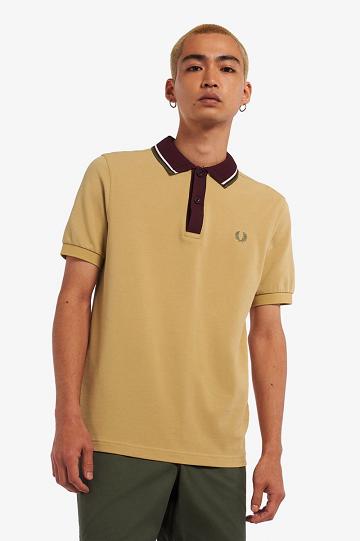 Fred Perry Neulottu Collar Polo Miesten Paidat Harmaat | FI 1546RVDW